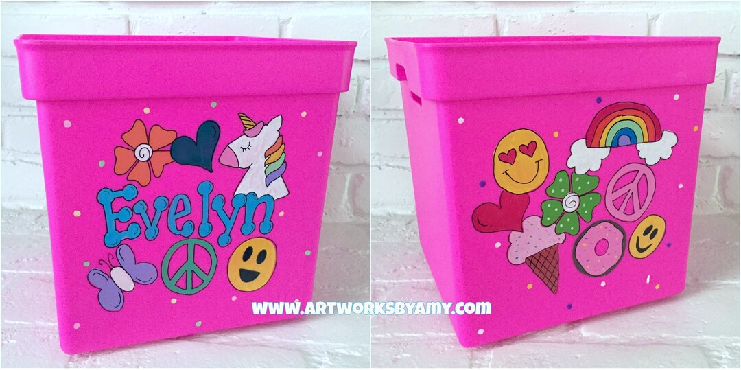 Hand Painted and Personalized Toy Tote Etsy