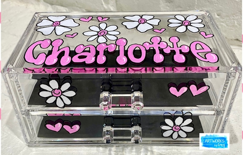 Personalized Acrylic Jewelry Box Etsy