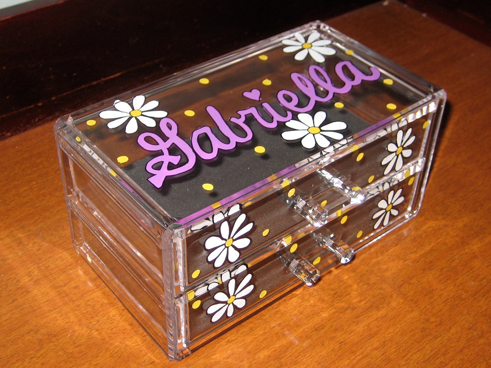 Personalized Acrylic Jewelry Box Etsy