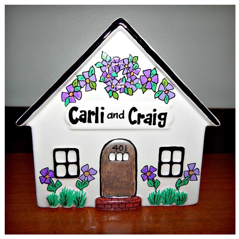 Personalized Ceramic House Mail Holder Etsy