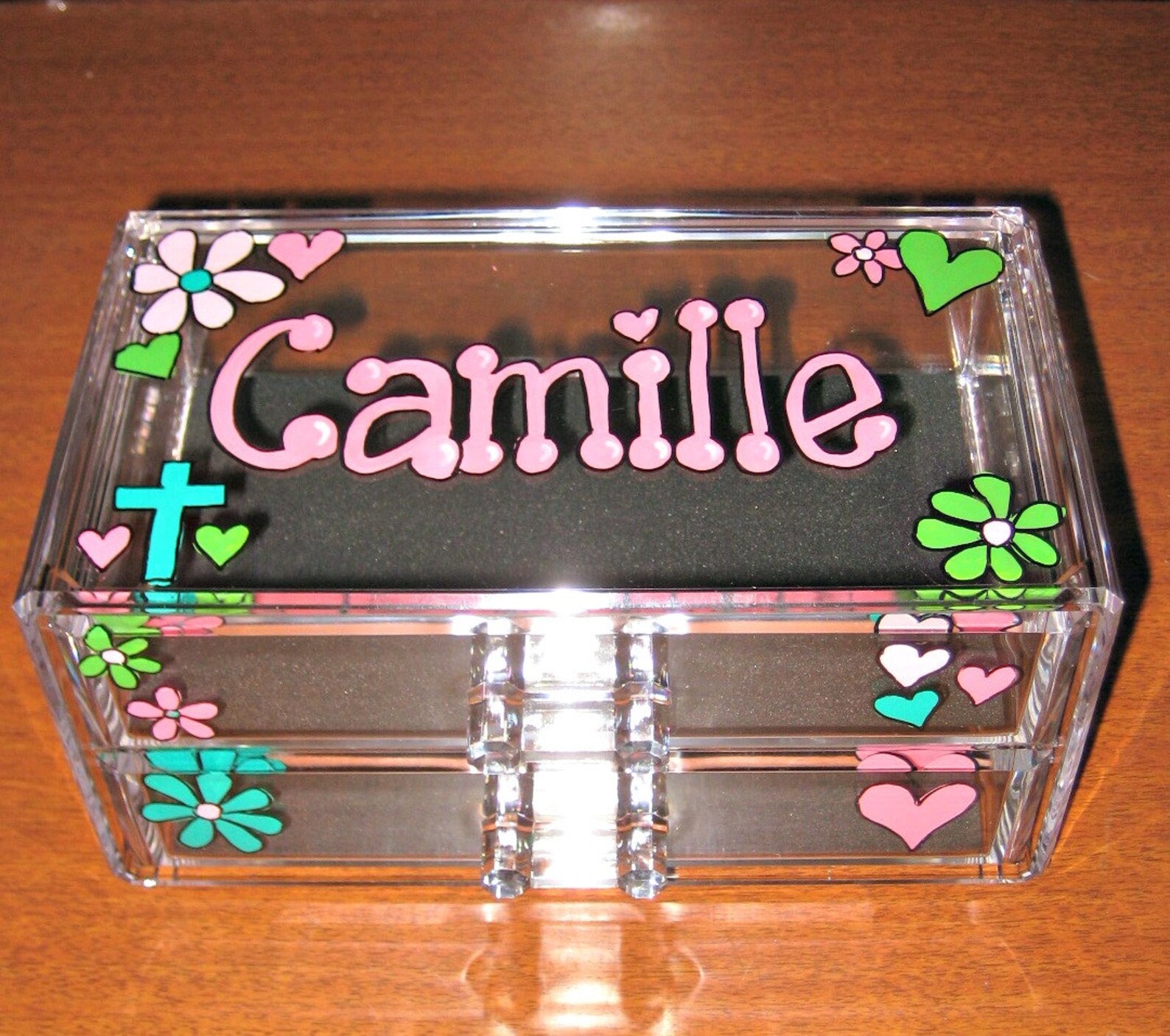 Personalized Acrylic Jewelry Box Etsy