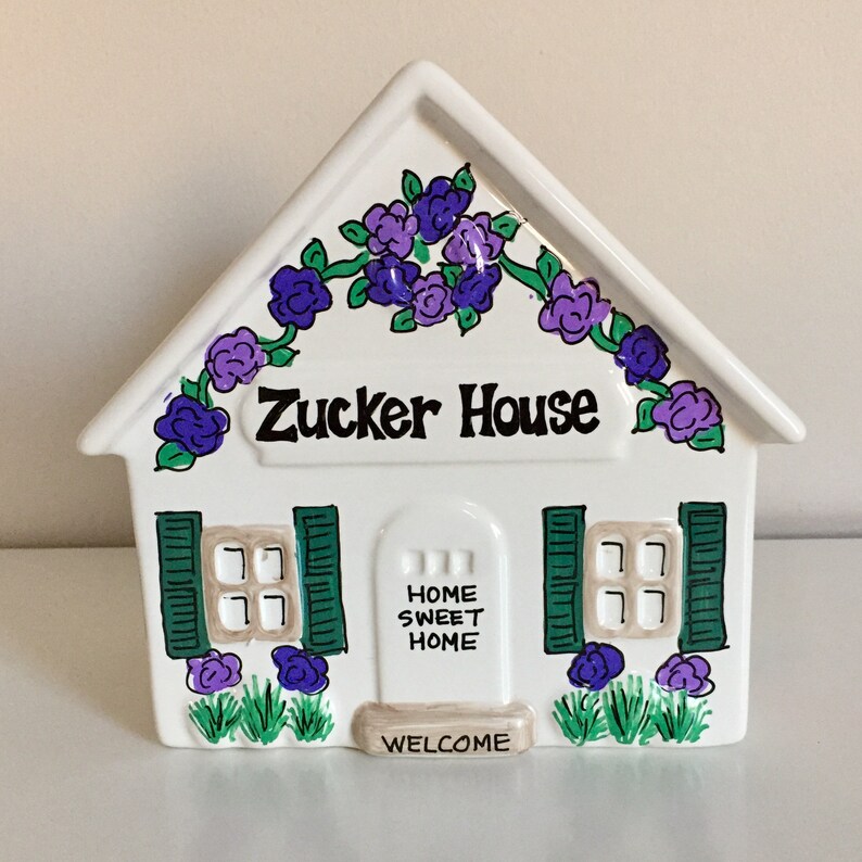 Personalized Ceramic House Mail Holder Etsy