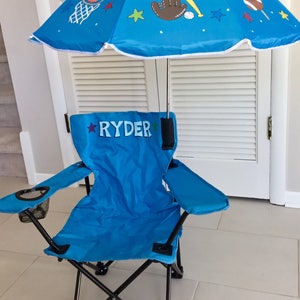Chaise de camping personnalisée avec parapluie amovible image 4