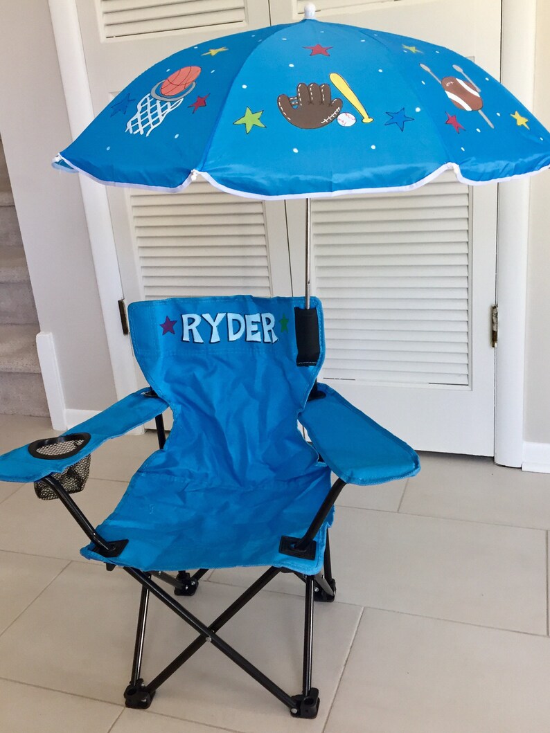 Chaise de camping personnalisée avec parapluie amovible image 4