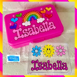 Rainbow Design - Personalized Pencil Box