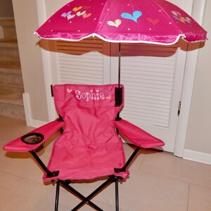 Chaise de camping personnalisée avec parapluie amovible image 5