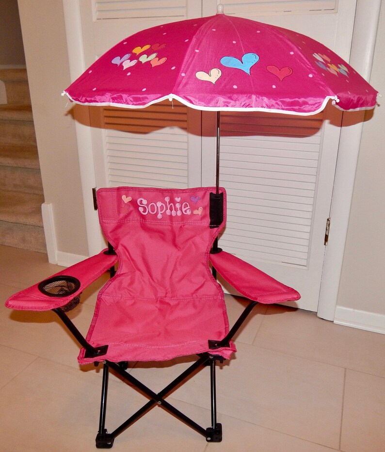 Chaise de camping personnalisée avec parapluie amovible image 5