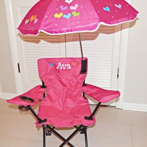 Chaise de camping personnalisée avec parapluie amovible image 7