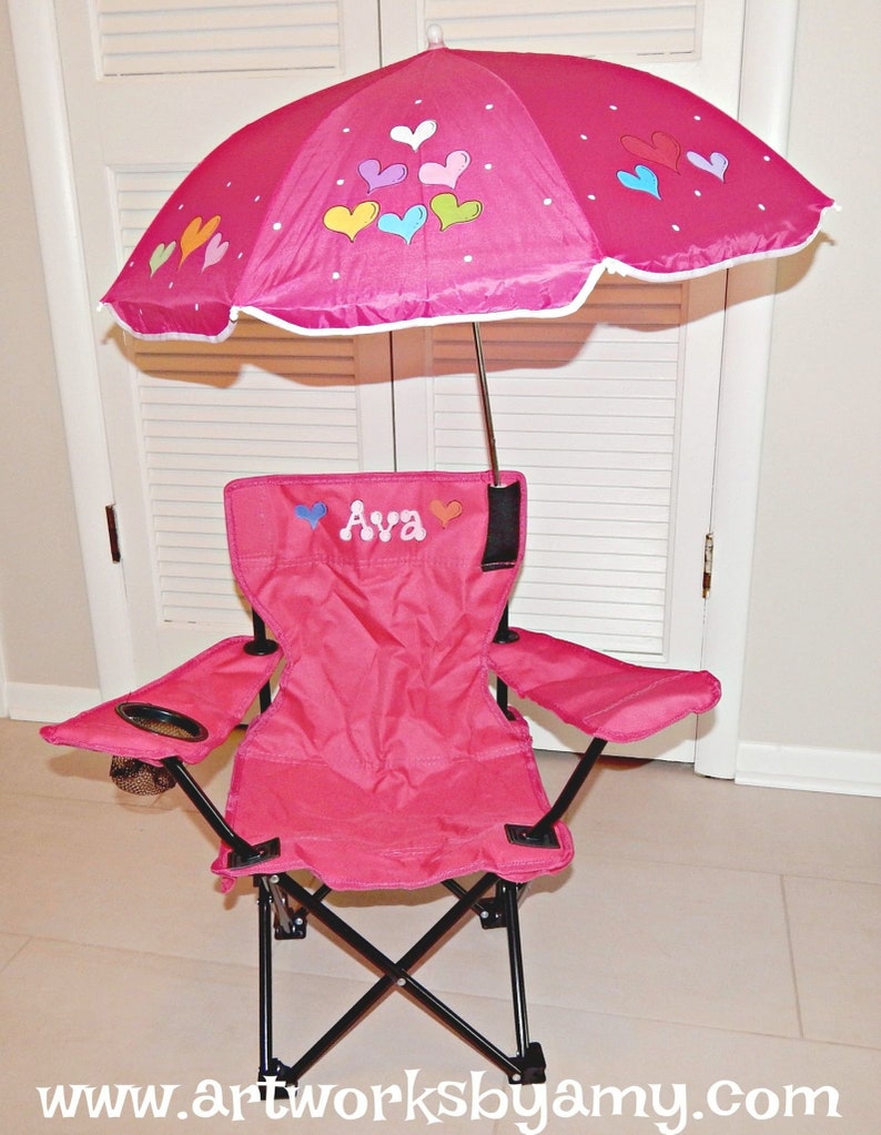 Chaise de camping personnalisée avec parapluie amovible image 7