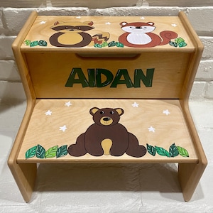 Woodland Creatures  Two Step Personalized Step Stool