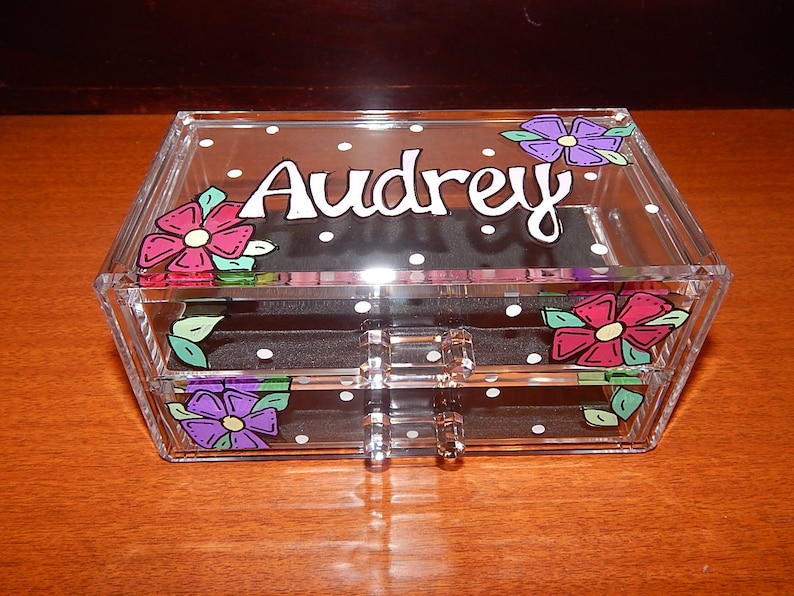Personalized Acrylic Jewelry Box Etsy
