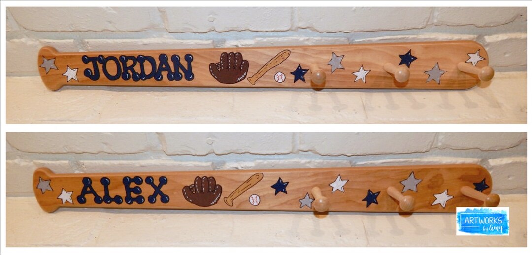 Baseball Bat Hanger and Coat Rack - Etsy