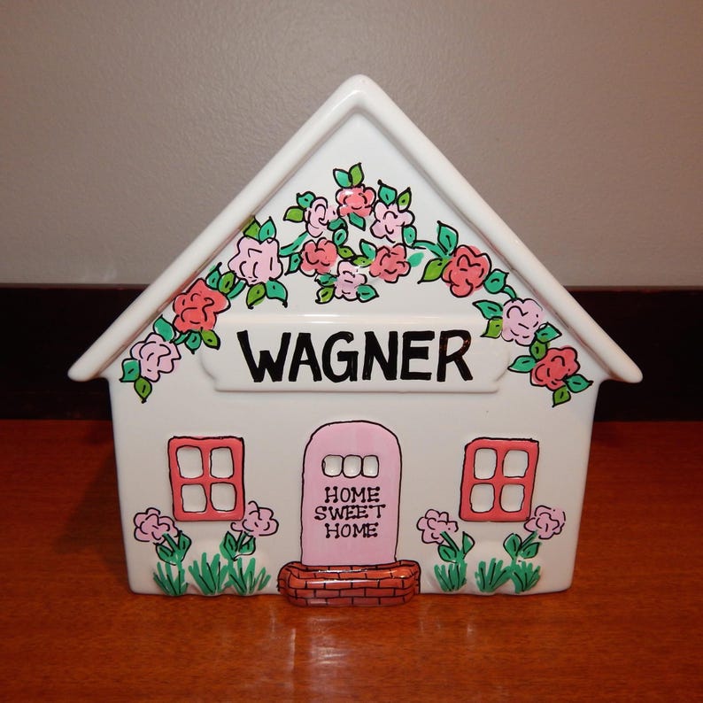 Personalized Ceramic House Mail Holder Etsy