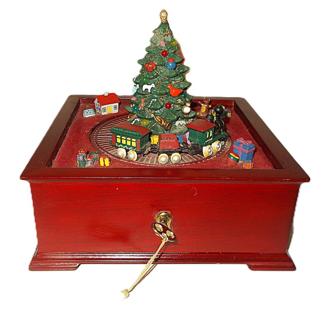 Mr. Christmas Animated Music Box Train With Lights Etsy