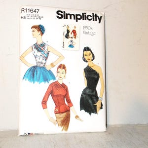 Sewing Pattern Simplicity 11647 Sizes 6 - 14 50&#39;s Vintage