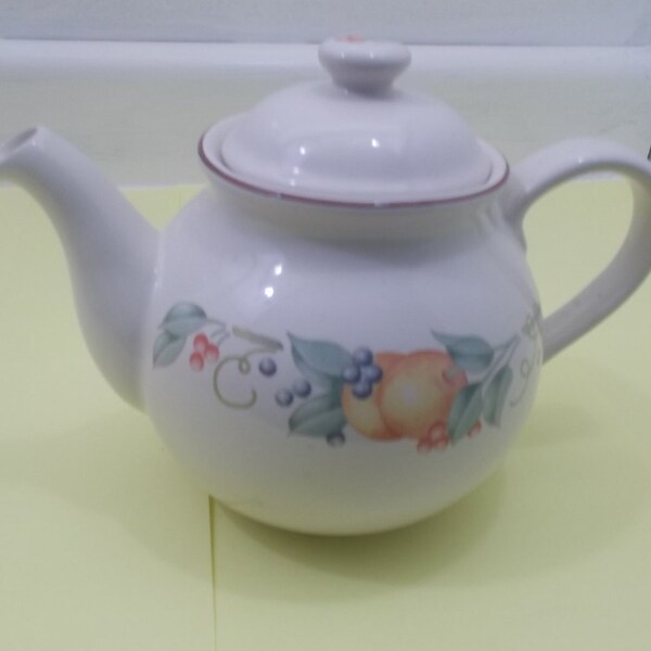 Corelle Teapot Corning Coordinates Abundance 5 Cup Tea Pot Kitchen Glassware Retro Farmhouse Kitchen Harvest Decor