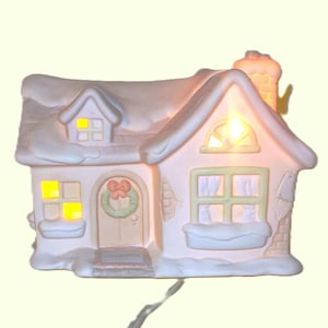 Precious Moments Sugar Town Sam&#39;s House Porcelain Night Light - 1992 Enesco Village