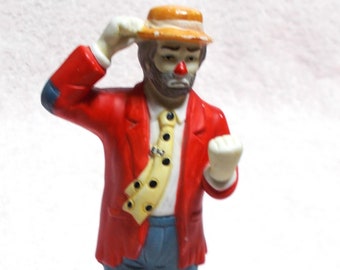 Emmett Kelly Weary Willie the Hobo Clown is a Flambro Collectible Circus Figurine Tipping His Hat