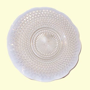 Anchor Hocking Moonstone Tray is a Midcentury Glass Wavy Edge Plate
