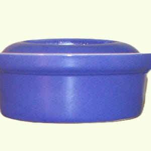 Vintage Blue Glazed Stoneware Roasting Pan with Lid – Rustic Farmhouse Decor
