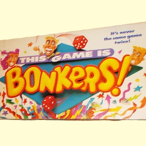 Vintage Bonkers Board Game: 1989 Milton Bradley Family Game