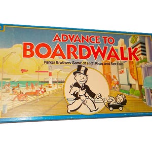 Advance to Boardwalk an original vintage Board Game from Parker Brothers