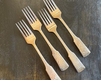 4 Vintage Dinner Forks MNF4S The Main Course Japan Silverplate Flatware