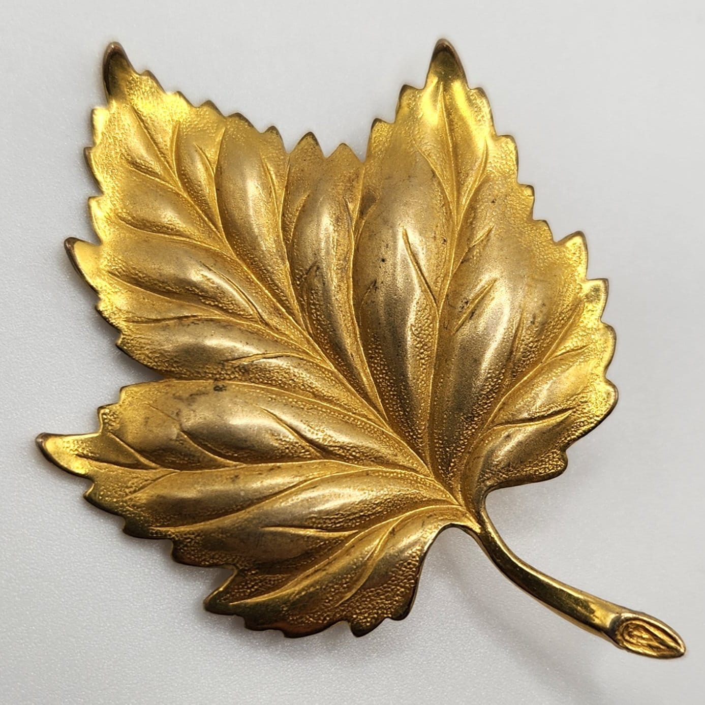 Vintage 40s TAYLORD 1/20/12KT GF Gold Leaf Brooch Pin, Retro