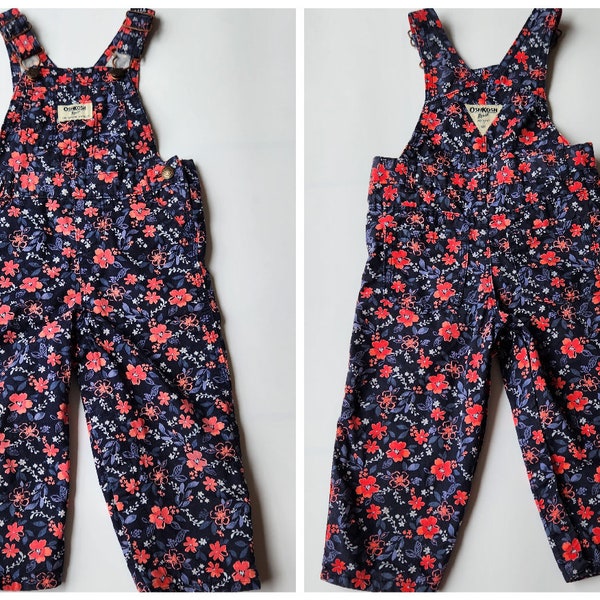 OshKosh Toddler Girl Pink Striped Overalls
