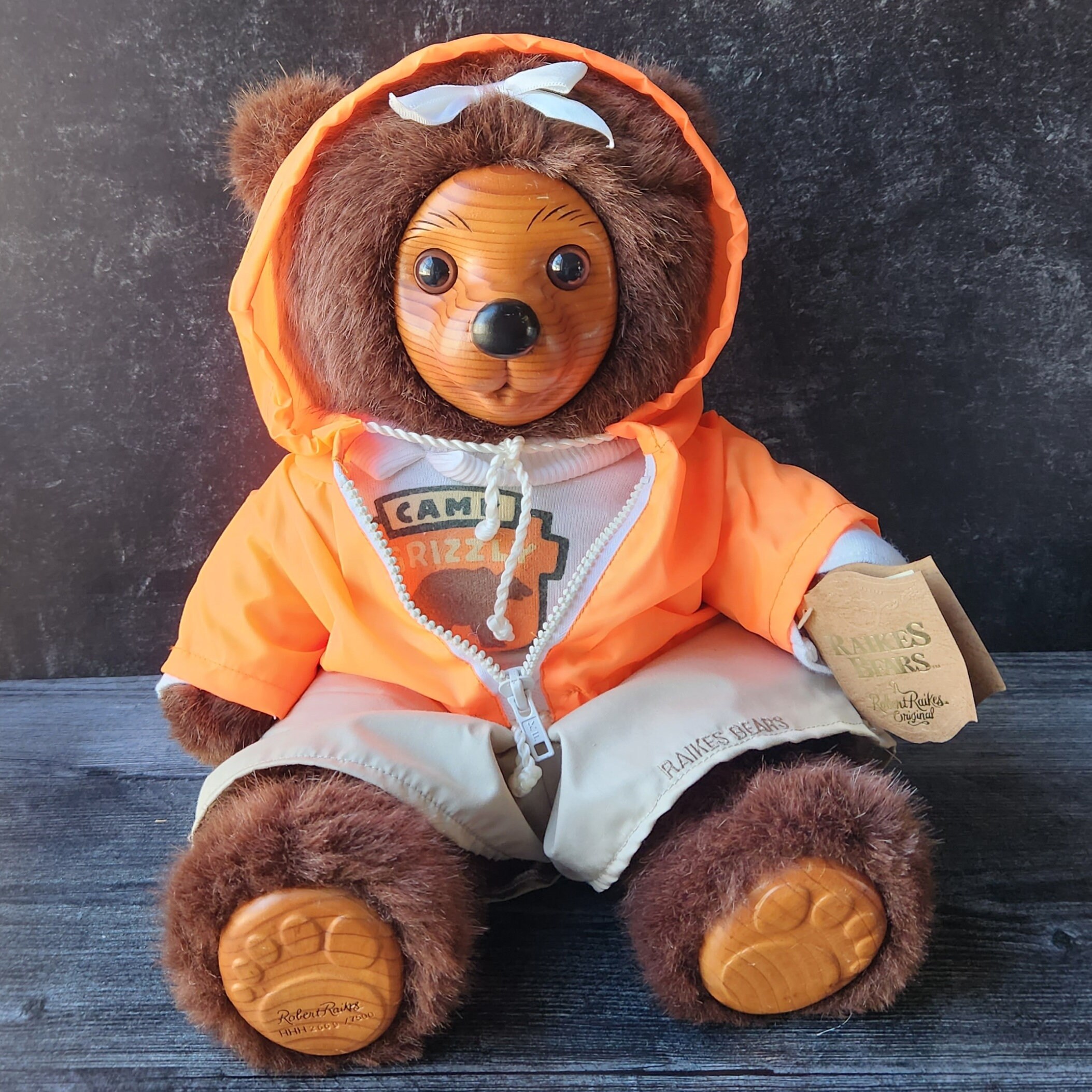 グリズリー　テディベア　アンティーク　ビンテージ レイクス ベアーズ キャンプ グリズリー ヒラリー＆ジェレミー 1990年