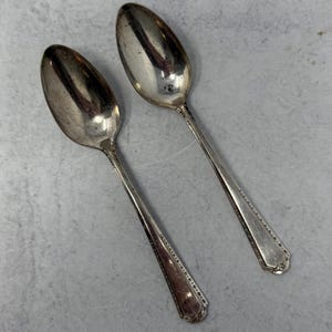 Vintage Algonquin Silverplate Teaspoons (1923) Set of 2, Oneida Silver, Collectible Flatware, Tea Spoons, Spoons