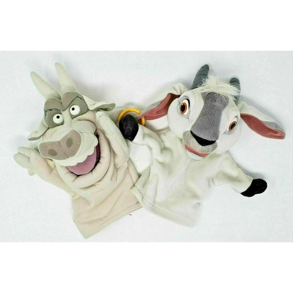 Vintage 1990s Disney Hunchback of Notre Dame Djali (Goat) & Hugo (Gargoyle) Hand Puppets by Mattel Arcotoys 11”, Plush Toys, Pretend Play