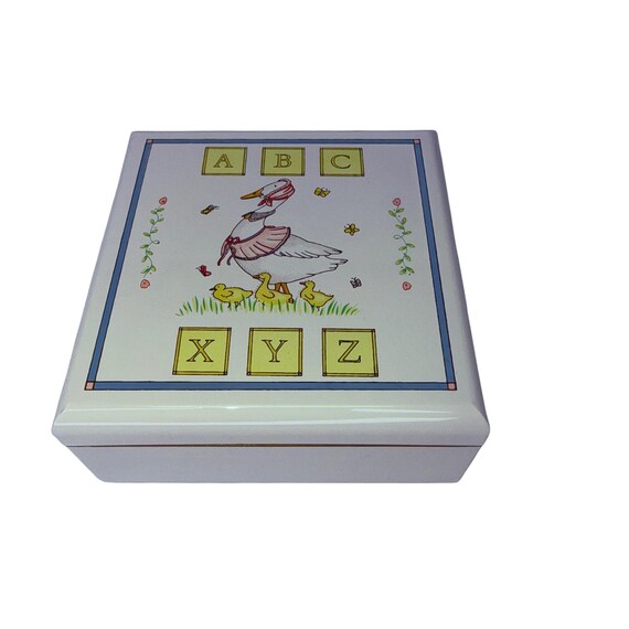Vintage Japan Musical Jewelry Box Mother Goose ABC XY… - Gem