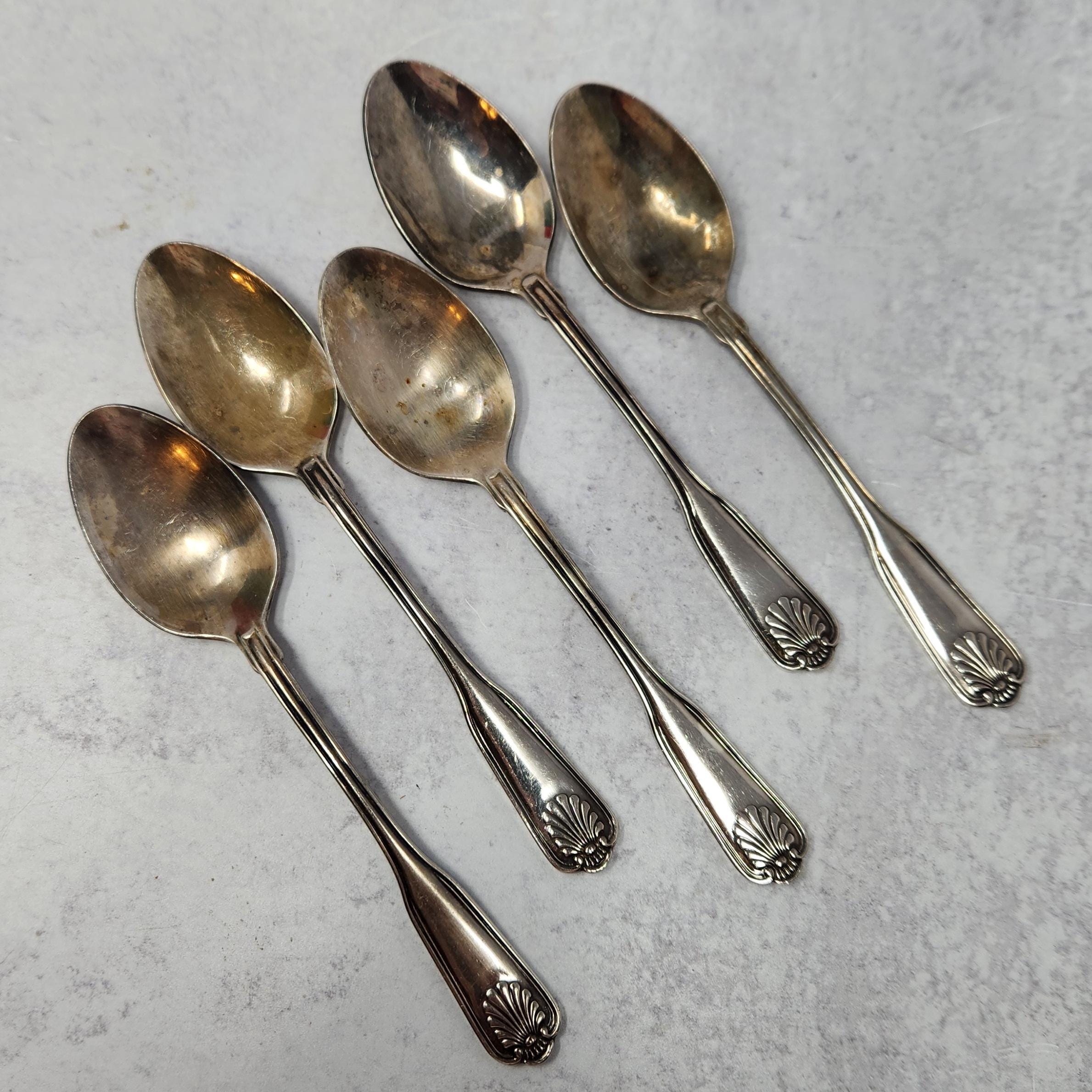 ヴィンテージ オーバル プレース スプーン 5 本 COVENTRY SHELL