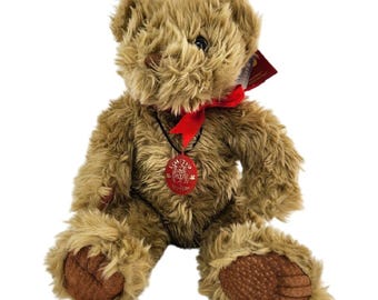 Vintage Build A Bear Workshop Centennial Teddybär Plüsch 2003 Limited Edition Halskette Tags 16 "Sammler Stofftier