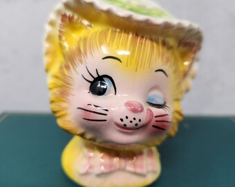 エネスコ社　 ミス プリス ウィンキング キティ 陶器　猫　ビンテージ　S&P 1950年代 ヴィンテージ エネスコ ジャパン ミス プリス ウィンキング