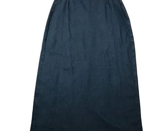 Vintage Damen Langer Denim Chambray Rock Mittlerer Cherokee Jeansrock Bescheidener Rock Bescheidener Rock Hippie Rock Boho-Rock