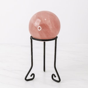 Vintage Wrought Iron Black Sphere Crystal Ball Stand Orb Stand Crystal Display, Sphere Holder, Display Stand, Sphere Display, Altar Décor