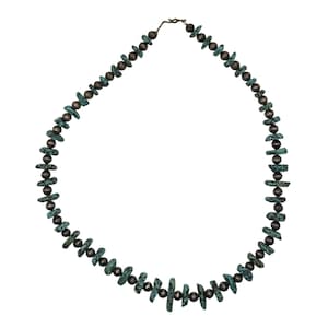 Exceptional Vintage Nugget Turquoise & Sterling? Silver Bench Bead Necklace, Silver, Jewelry, Sterling Silver, Indian jewelry
