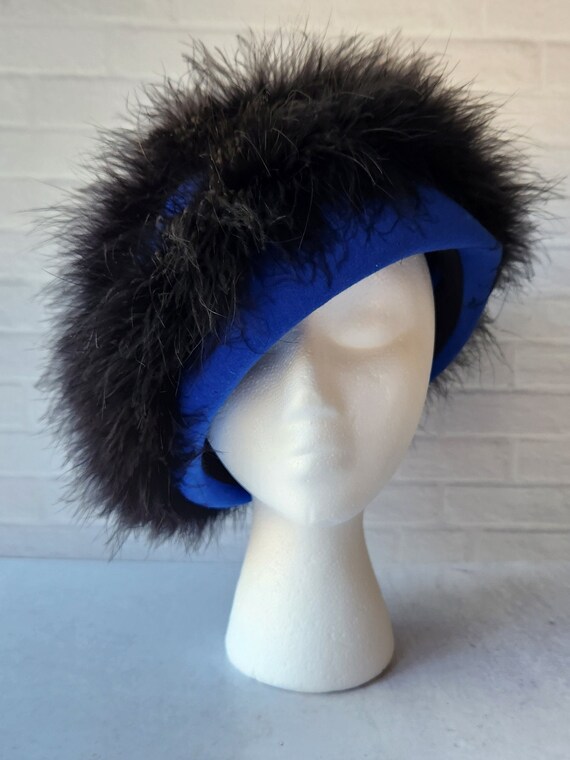 Vintage Tracy & David New York Navy Blue Wool Hat… - image 3