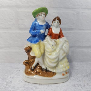 1940s Vintage viktorianisches Paar umwerben Porzellanfigur besetzt Japan Romantisch, antike figurine, vintage japan figurine