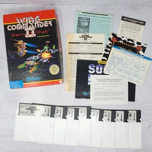 Wing Commander II Vengeance Of The Kilrathi 1991 Big Box PC IBM 5.25" Floppy Origin, Box poor to fair, contents very good