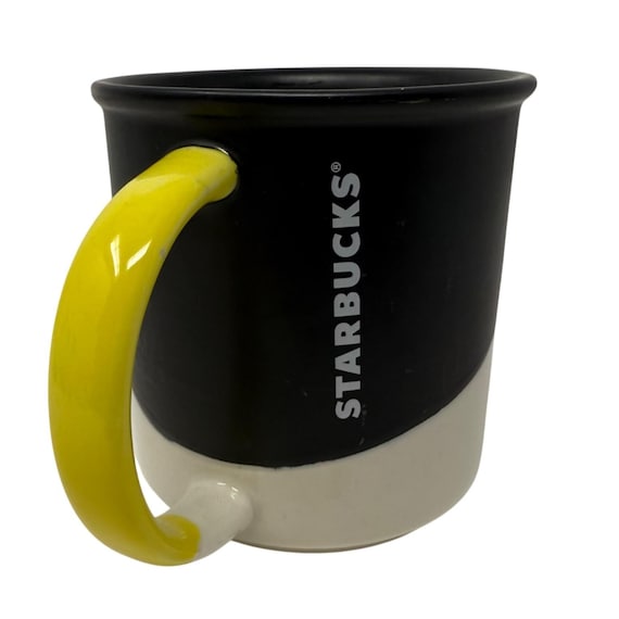 Limited Edition Starbucks 2017 Black Angle Yellow Handle Coffee Mug 12oz  Tea Cup - Etsy