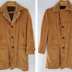 Vintage Oakbrook Sportswear Men&#39;s Coat Corduroy 40 42 Lined Brown Sears Roebuck USA