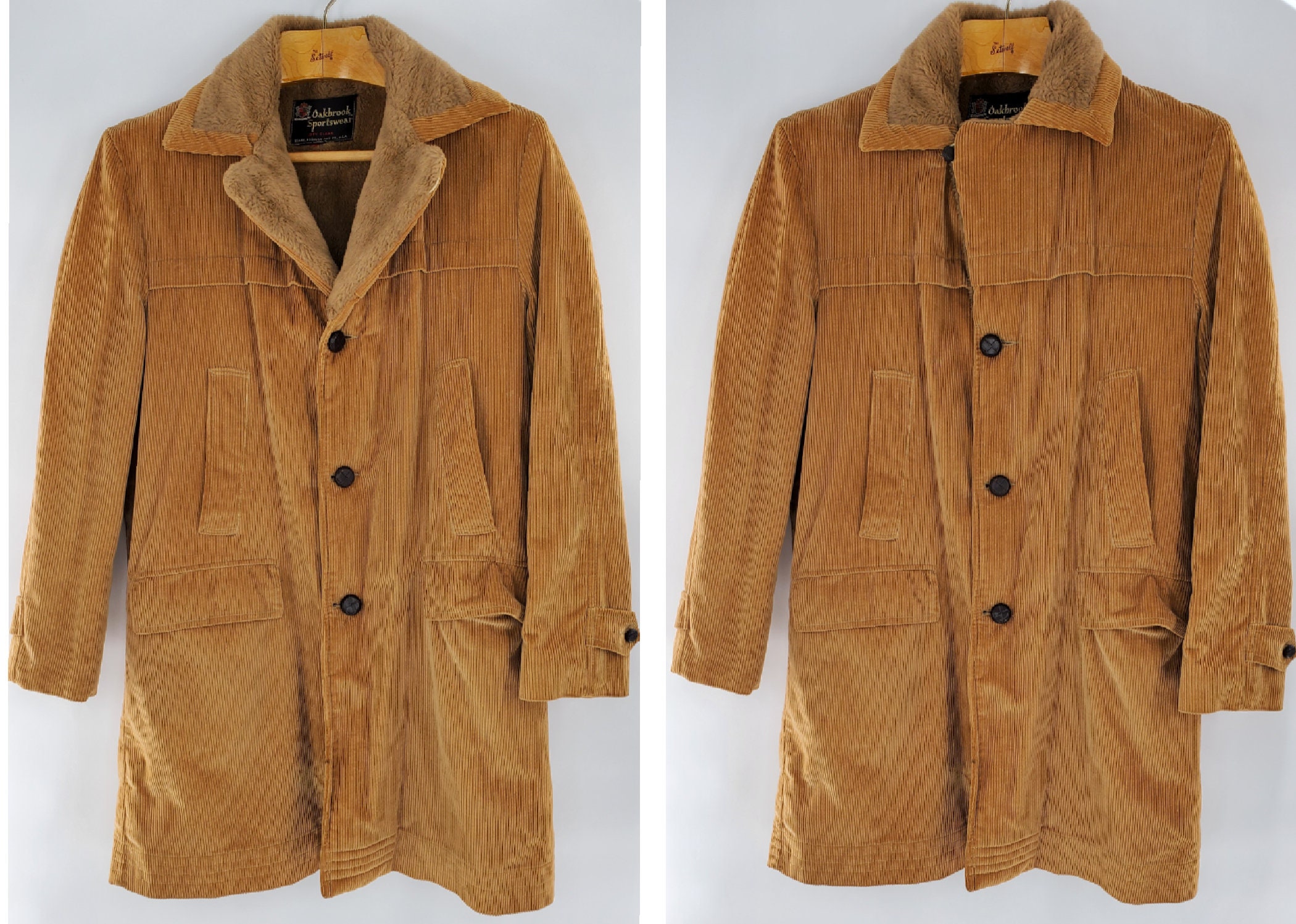Vintage Oakbrook Sportswear Men's Coat Corduroy 40 42 Lined