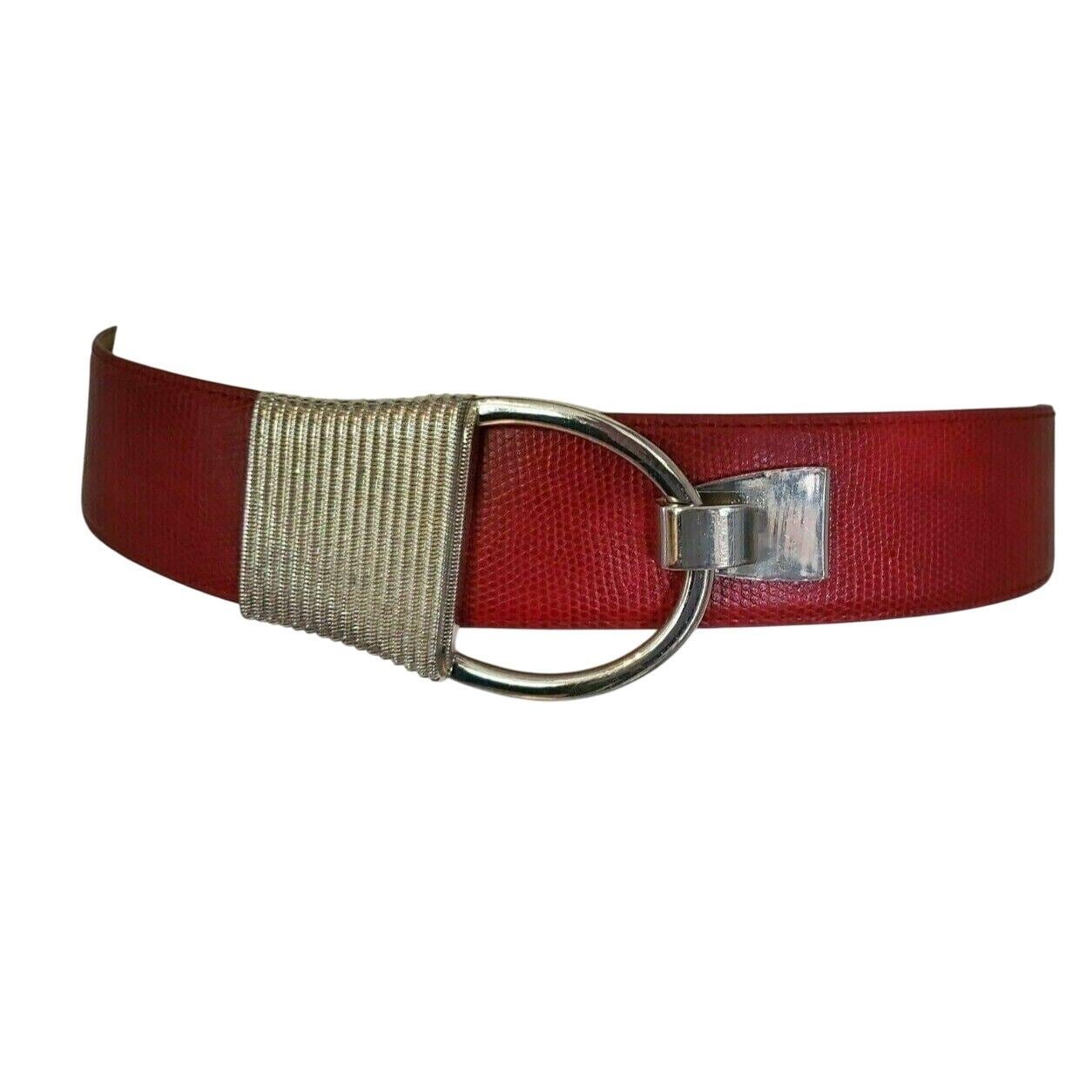 Steve Madden Genuine Leather American Flag Crystal Brown Belt