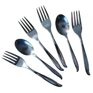 International Stainless TRADEWINDS JAMAICA Flatware 6pc Salad Forks & Teaspoons, Vintage, Discontinued, Replacement Silverware