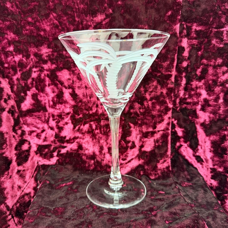 Rolf Glass Palm Tree Martini Glass - Thumbnail 2