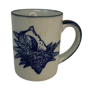 Seashells Sea Shell Coffee Tea Mug Cup Otagiri? Japan, Mug, Vintage, Coffee Mug, Japan, Made In Japan, Stoneware, Beach Decor, Nautical