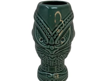 Vintage 1960's-1970's DW136 Green Ceramic Headhunter Tiki